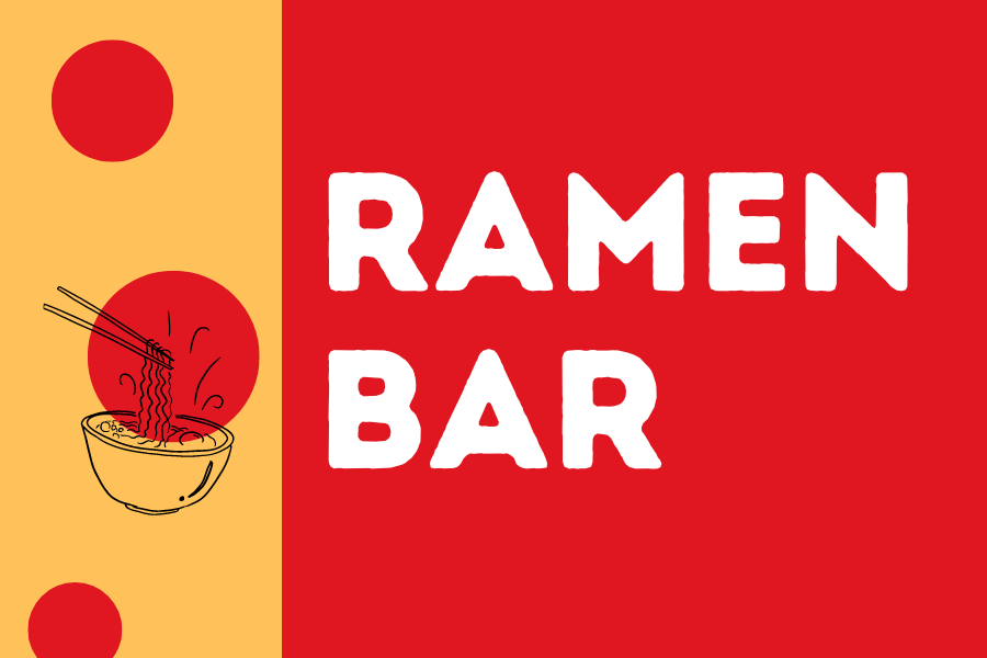 Image depicting our Ramen Bar signage in red and yellow colors. Click on the image to open the link to our special event webpage.