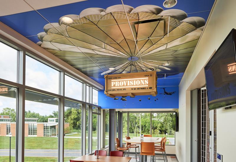 Provisions entrance with sign and logo