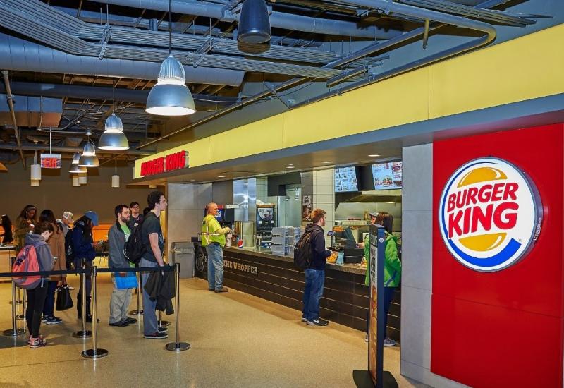 Students standing in line at Burger King