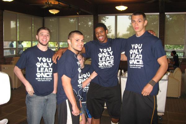 Orientation leaders in McKeesport lobby