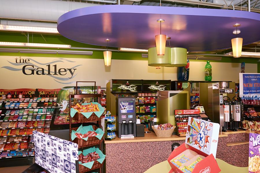 View of products available at the Galley