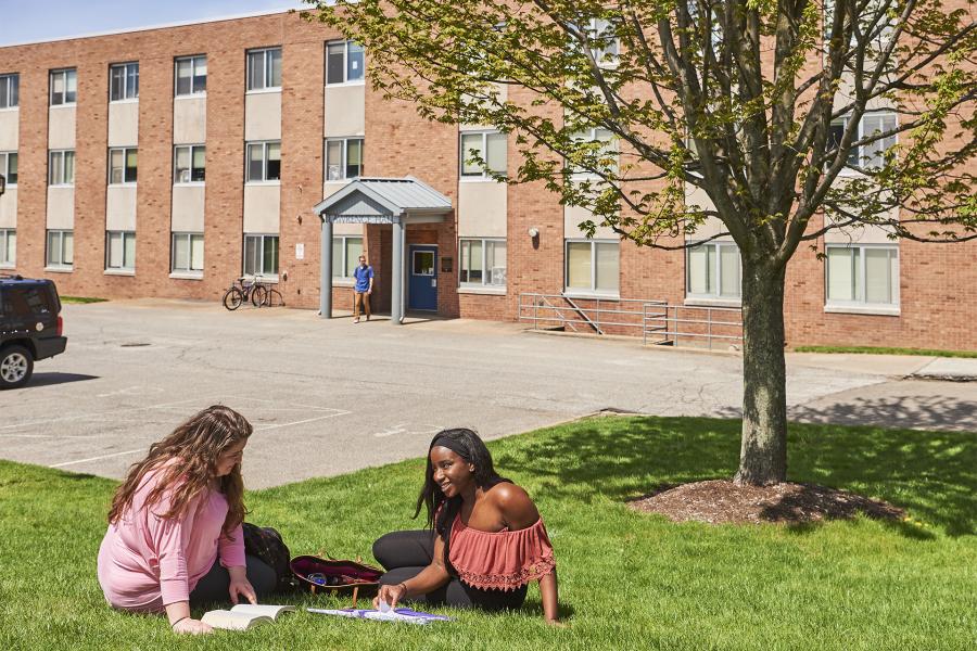 exterior halls with students