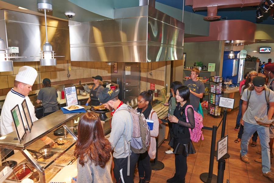 Metro Chef making meals for students