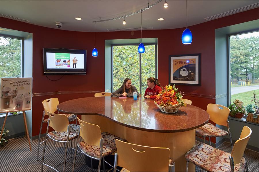 Higher grounds large table seating area