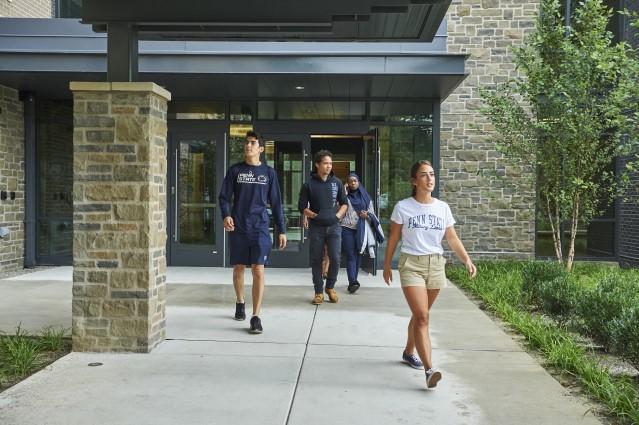 Lions Gate entrance with students
