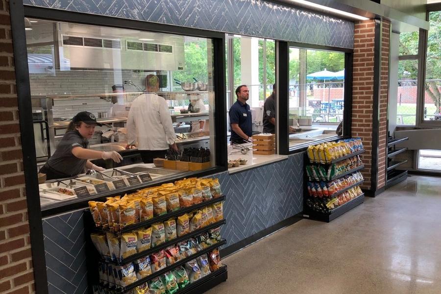 Market Pollock Kitchen Food Counter with staff working
