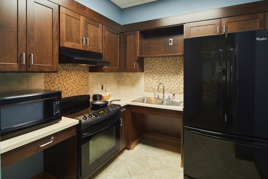 south renovated meeting room kitchen