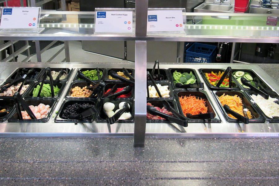 Urban Garden salad topping bar