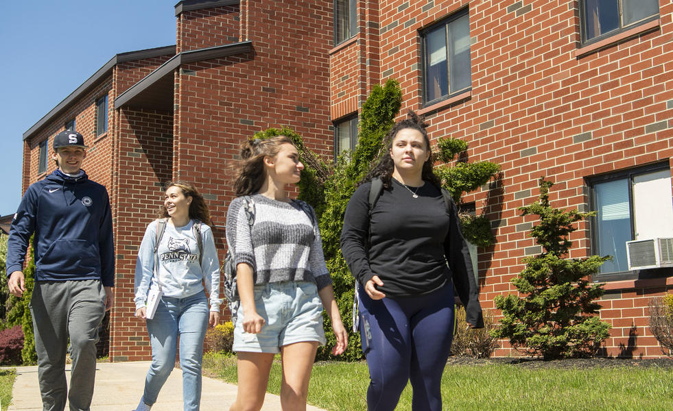 Exterior image of the Nittany Apartments 