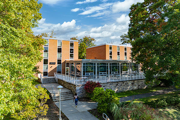 Aerial view of Oak Hall