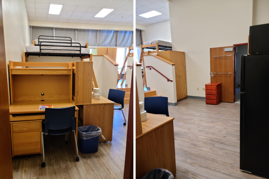 North Halls supplemental housing room, showing entry area