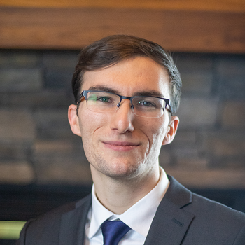 A dapper Christopher Wounderly inside the residence hall