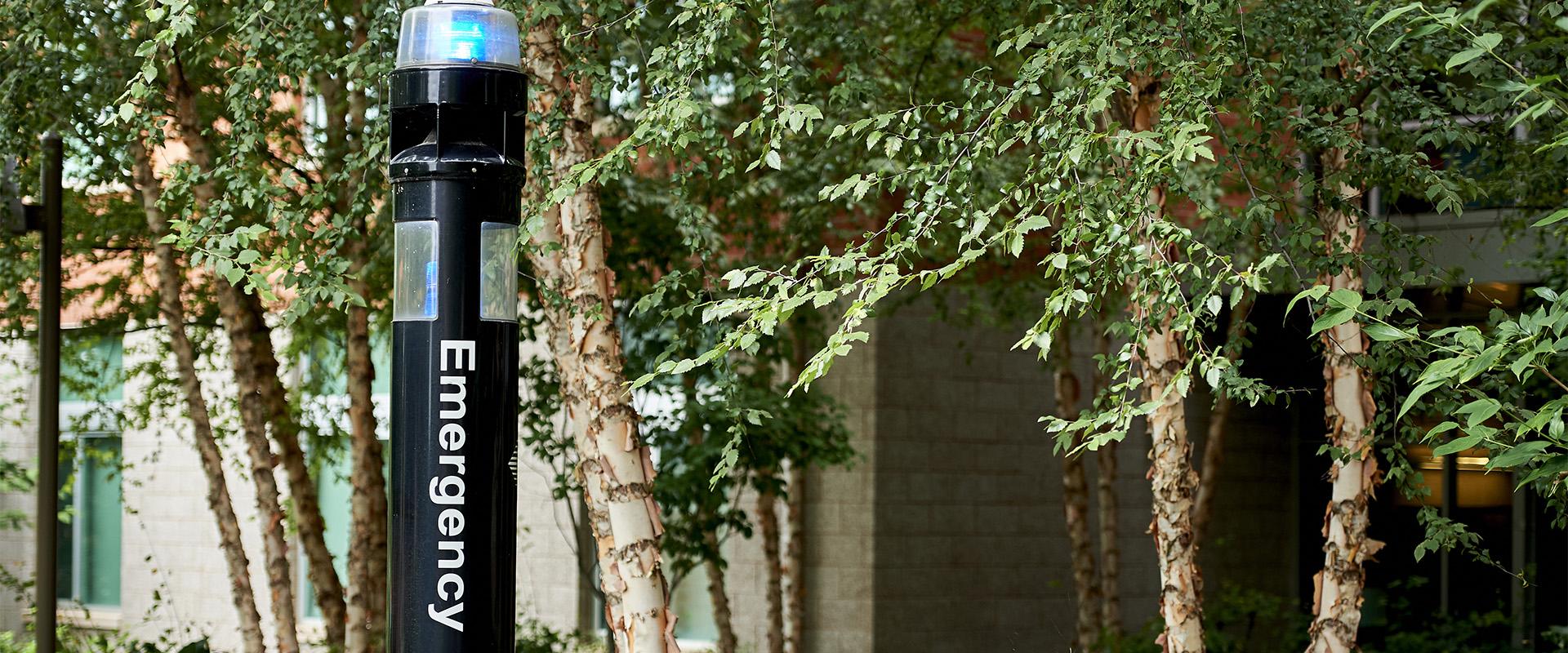 campus exterior emergency phone
