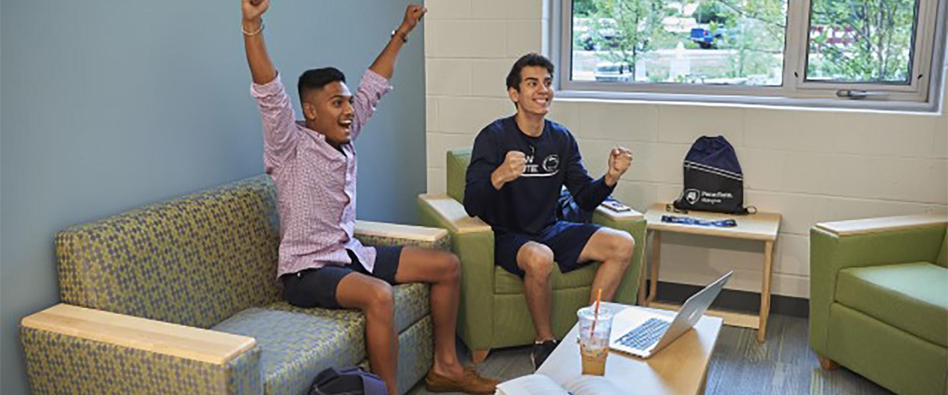 Lounge with students