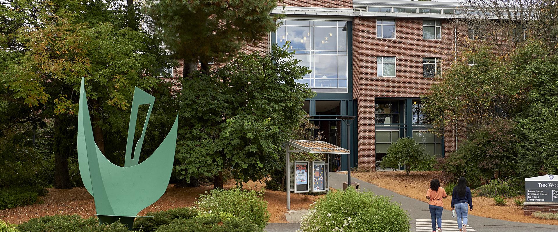Ivy hall exterior with campus parking