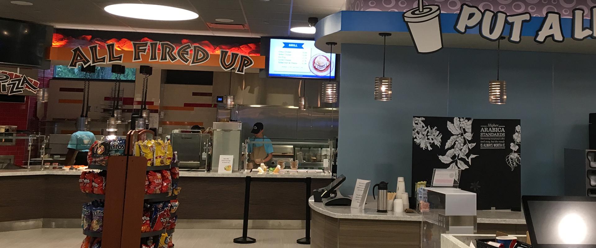 Blue Apple servery interior