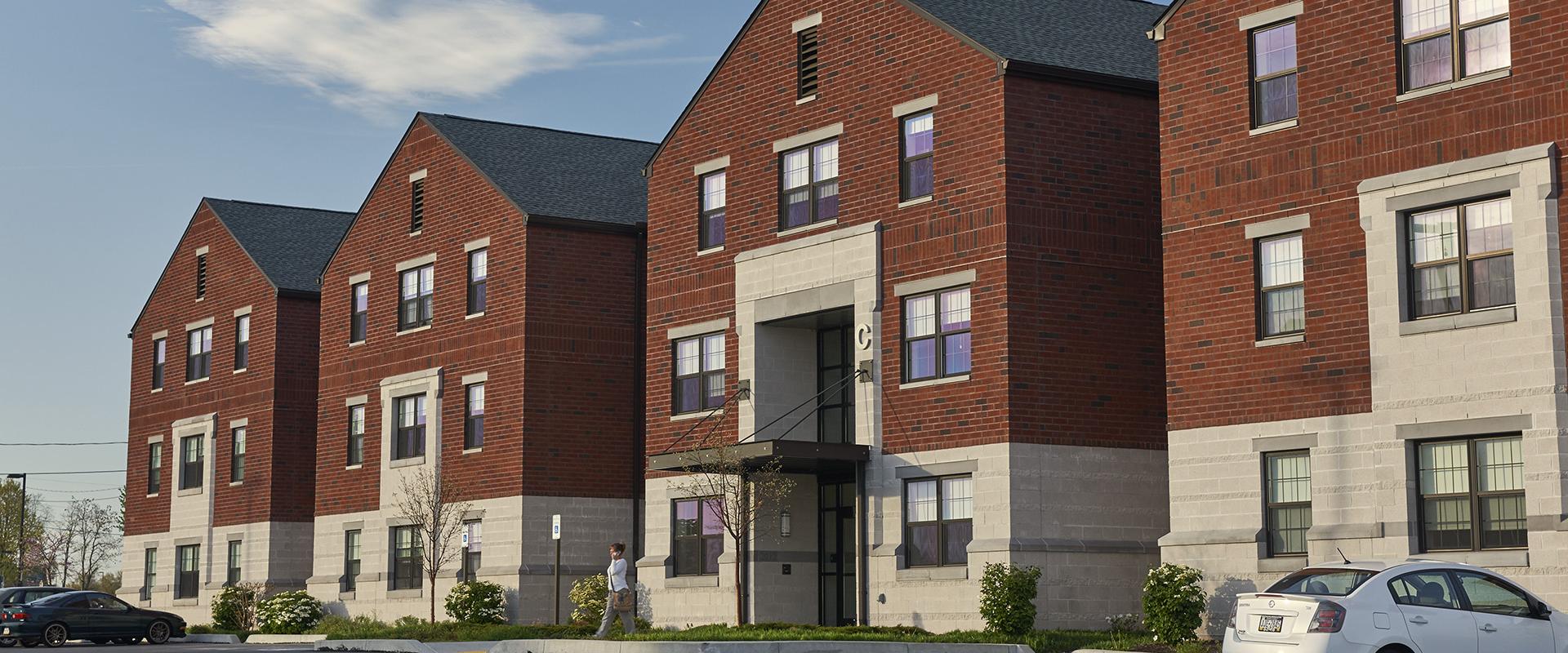 Nittany village exterior wide shot