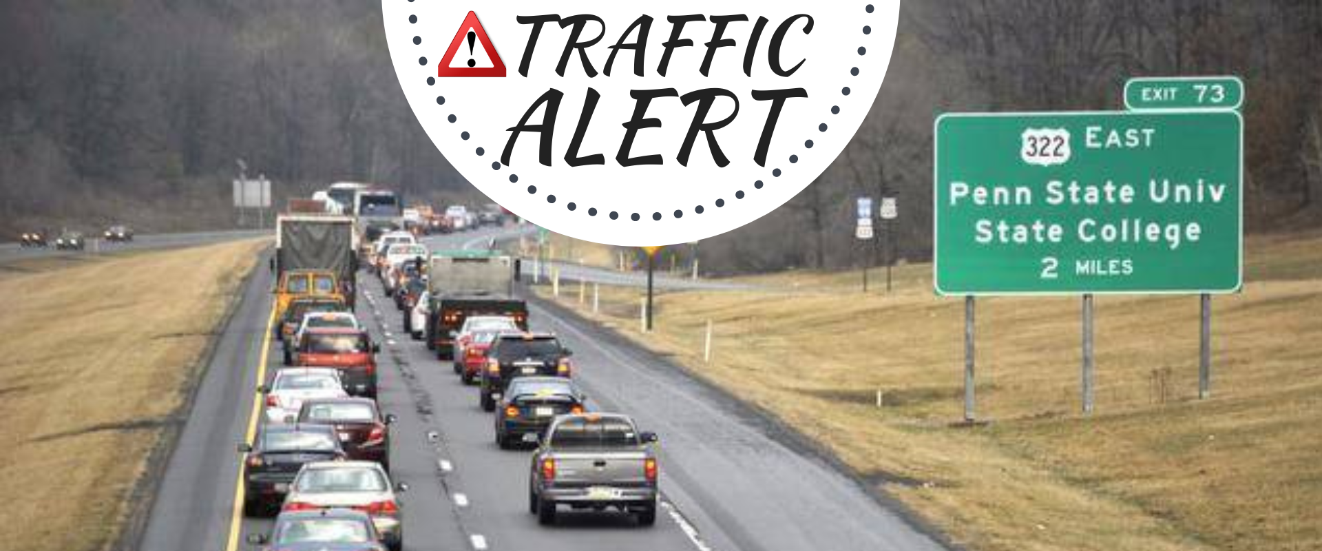 picture of cars stuck in traffic on highway